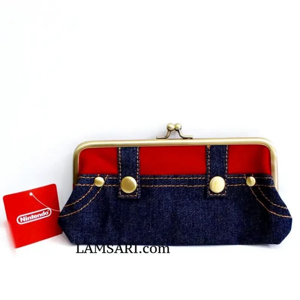 Super Mario Fabric Kisslock Wallet Purse Mario's Pants